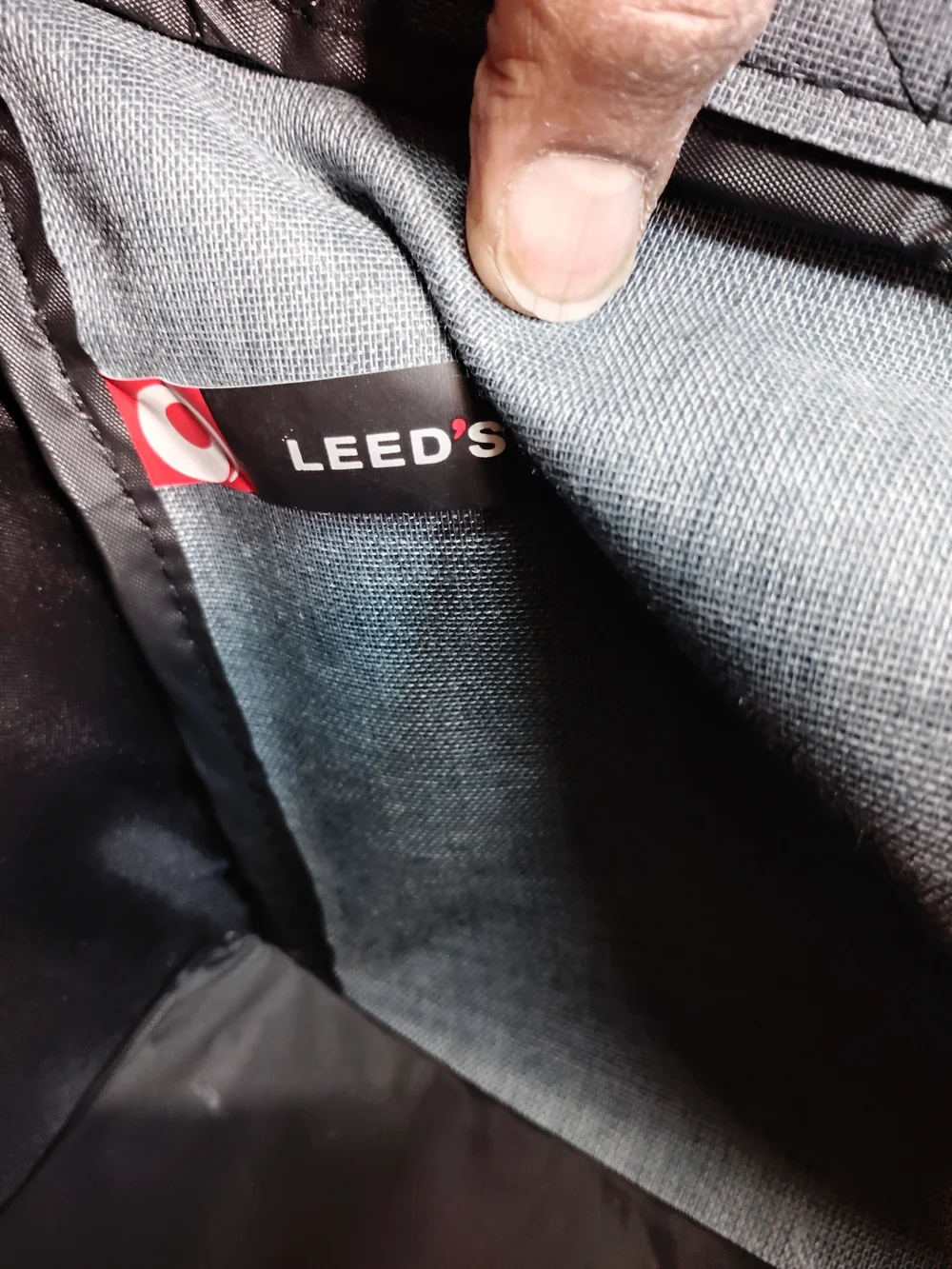 Leeds Black Faux Leather Duffel/Travel Bag w/Front & Side Zipper Pockets w/ Logo